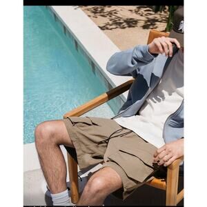 Richie Le Collection Utility Cargo Shorts Gray Sz M NWT Camping Hiking Outdoors